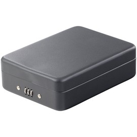 Xcase Holiday Mobile Safe: Mini Steel Safe for Travel & Car, Combination Lock, Security Cable, 1 Litre (Travel Safe, Mobile Safe, Key Safe)