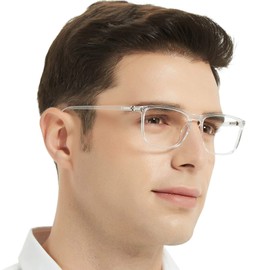 OCCI CHIARI Anti Blue Light Reading Glasses Men's Computer Readers 0 1.0 1.5 2.0 2.5 3.0 3.5 4.0 5.0 6.0 (Transparent 2.75