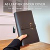 GDCELPA A6 Leather Binder Cover with Card Holder 6 Ring