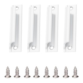 ACONDE 4 Pieces Patio Door Handle for Doors and Windows, Door Handle Patio Door Exterior with Screws, Aluminium Alloy Handle, White