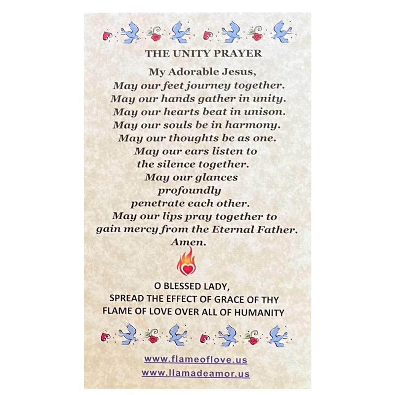 Flame of Love Unity Prayer Card 20 Pack