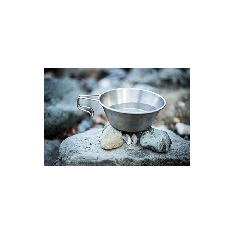 Snow Peak E-104 Titanium Backpackers Cup, Silver, D 4. 8"