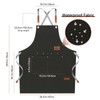 LOYGLIF Chef Aprons for Men Women with Large Pockets, Cotton