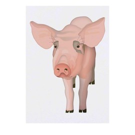 'Piglet standing' Temporary Tattoo - Water Resistant, Skin-Safe, Non-Toxic Transfer (TO00035134)