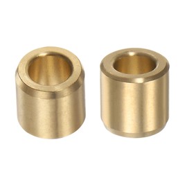 sourcing map Pack of 2 Sleeve Bearings 6 mm x 10 mm x 10 mm Rolled Oil Free Bushings Brass Alloy