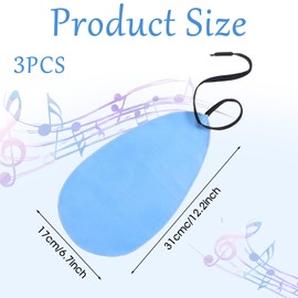 Prasacco 3 Pcs Clarinet Swab Cloth Clarinet Cleaning Cloth for Inside Tube Clarinet Cleaning Kit Clarinet Accessories Cleaning Swab Suitable for Clarinet Piccolo Flute Saxophone (Blue)