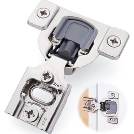 DecoBasics Kitchen Cabinet Hinges - 3/4 Inch (Pack of 10) - Soft Close Cupboard Door Hinges - Home Improvement (Cabinet Hardware) - 3 Way Adjustability & Easy Installation