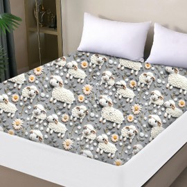 ohano 5D Effect Waterproof Mattress Protector 90 x 200 cm Fitted Sheet, Waterproof and Breathable Mattress Cover, Incontinence Pad, Moisture Protection, Fitted Sheet, for All Seasons