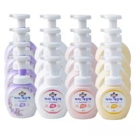 Ikkkeokeo 아이깨끗해 250ml 4종 16개(순x4 + 복숭아x4 +레몬x4 +퍼플x4) Eye Clean 250ml 4 Types 16 Pieces (Pure x4 + Peach x4 + Lemon x4 + Purple x4)