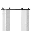 Bi-Folding Sliding Barn Door Hardware Track Kit 76\" Heavy Duty