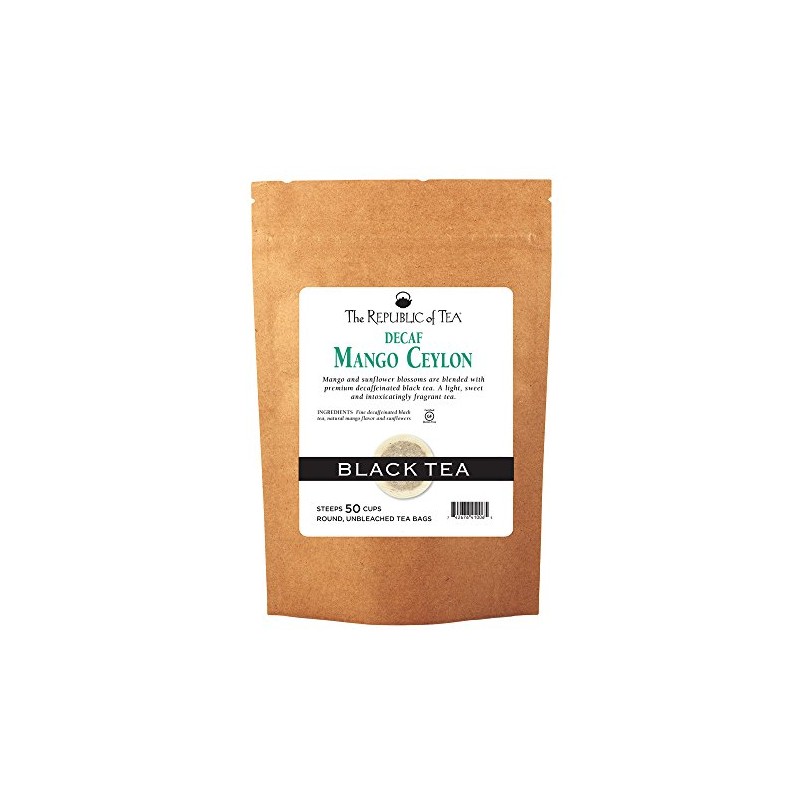 The Republic of Tea Decaf Mango Ceylon Black Tea, 50