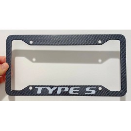 Unbranded Type S Metal Carbon Fiber Look License Plate Frame