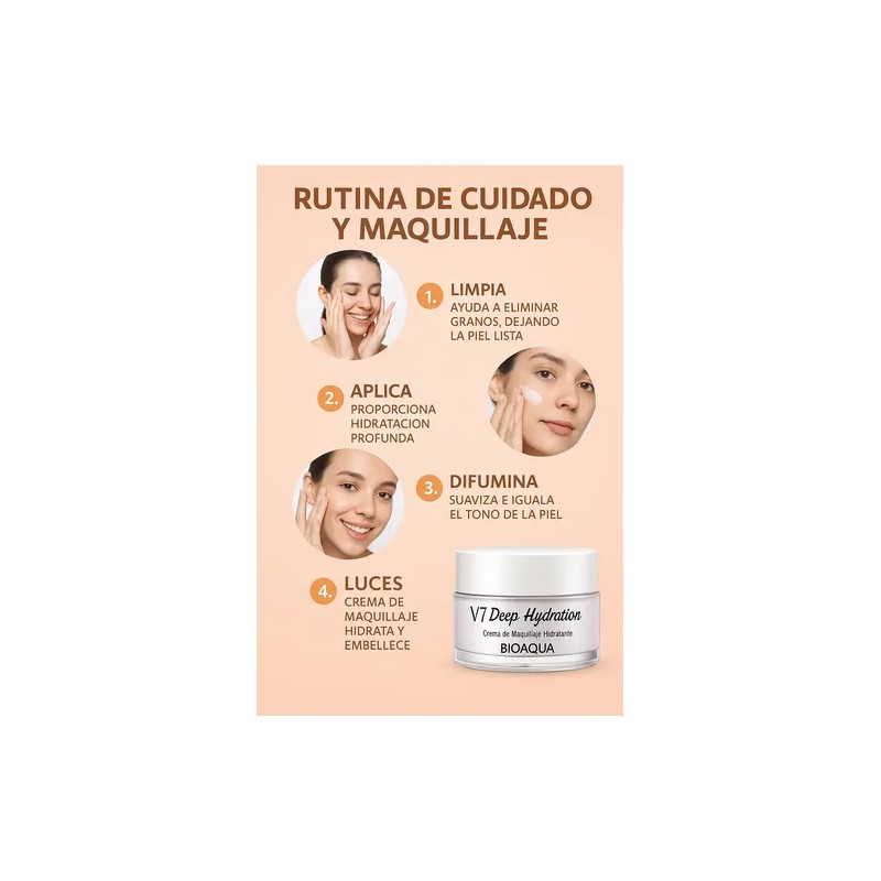 Crema Maquillaje Hidratacion Iluminación Base Bb Cream 50ml