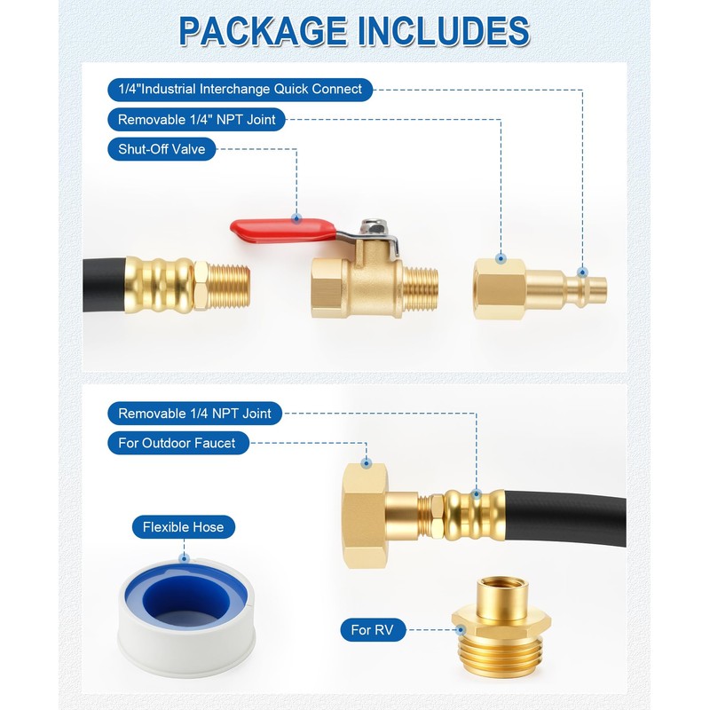 SINGARO RV Winterizing Sprinkler System Kit for Motorhome Boat Camper