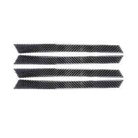 4Pcs/Set Black Carbon Fiber Door Panel Strip Trim Interior Door Armrest Handle Cover for Toyota Highlander 2008 2009 2010 2011 2012 2013 (Carbon Fiber Handle Cover)