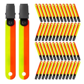 Little World 48 Pack High Visibility Trail Markers with Clips Tree Tacks Trail Marking Hunting Reflector 4In Trail Markers for Tree Stand Hiking Hunting Outdoor Camping