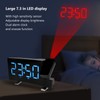 Digital Alarm Clock 180° Projection On Ceiling Wall USB Powered