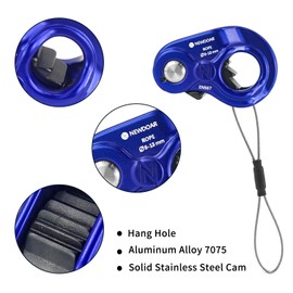 NewDoar Rope Ascender Lightweight Rope Clamp Ascender Riser Adjuster Fits 8-13mm Rope Self-Locking Grip for Rock Climbing,Protection Rescue,Rappelling,Gear Equipment(Dark Blue)