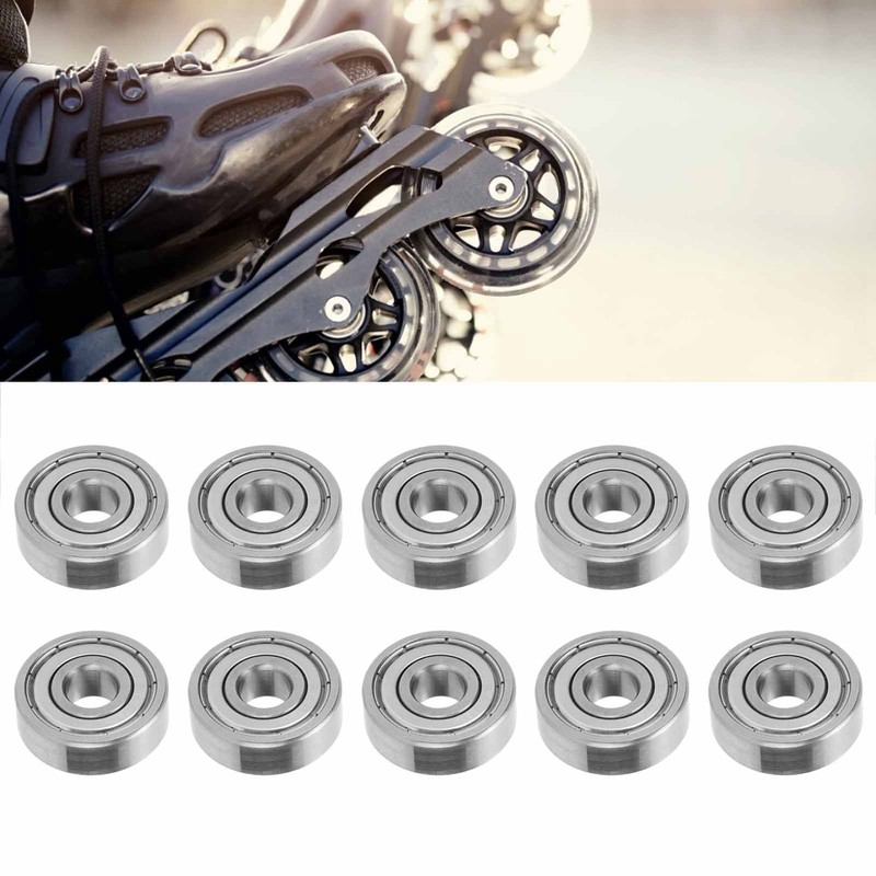 10Pcs Ball Bearings Stainless Steel WearResistant Quiet Skateboard Driver Accessories