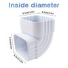 2 x 3 inches Downspout Gutter Rainwater Pipe Diverter Aluminum
