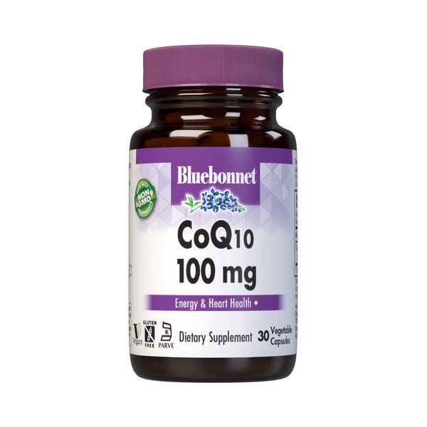 BlueBonnet CoQ-10 Vegetarian Capsules, 100 mg, 30 Count