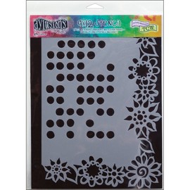 Dyan Reaveley's Dylusions Stencils 9"X12"-Dotted Flowers