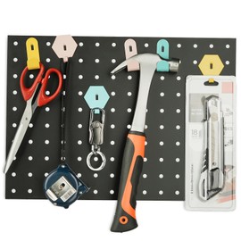 IWTTWY Tool Wall Perforated Metal Tool Holder Wall Garden Tool Holder for Workbench, Garage, Workshop Furnishing, 35.6 cm x 25 cm