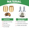4 PCS Brass Cutting Board Feet with Silicone Anti-Slip Pads,