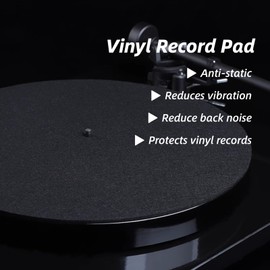 1PCS Turntable Platter Mat, Ultra Thin Anti Static Turntable Record Pad, Rubber Reduce Noise Slipmat Mat Pad Felt, for Record Player Audiophile Reduce Noise Platter Mat For Vinyl Turntables