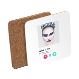 Cork Coaster - Nina S. The Black Swan Social Network Meets Love - 1 Unit (95x95mm)