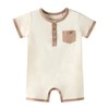 DREAMHALO Unisex Baby Boy Girl Romper Pajamas,2-Way Zipper Short Sleeve