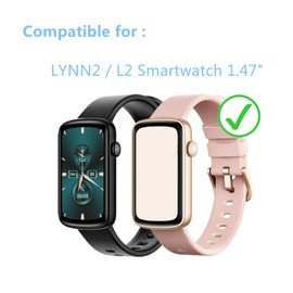 Aemus Screen Protector Compatible for SHANG WING LYNN2 Smart Watch 1.47" (6 Pack) L2 Fitness Tracker Full Coverage Clear TPU Soft Film