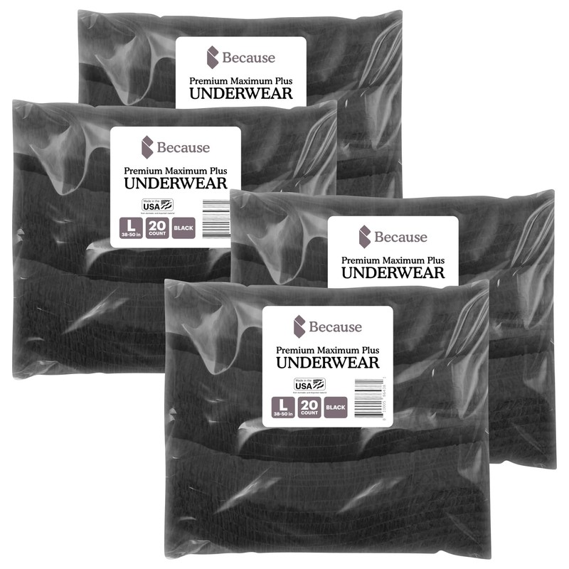 Because Premium Maximum Absorbency Adult Incontinence and Postpartum Bladder Leak