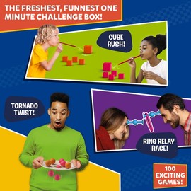 Quickfire Party Games - 100 Challenges, Freshest & Funnest One Minute Challenges for Game Night, Parties, Gatherings - Perfect Fun Games for Ages 8+