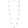 COOLSTEELANDBEYOND Long Gold Chain Necklace with Grey Bead, Statement Necklace