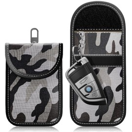 FOAMO Keyless Go Protection Car Key RFID Shielding Blocker Key Case Oxford Camouflage Pack of 2