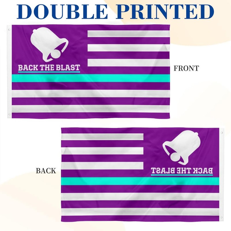 Back The Blast Flag 3x5ft Vivid Color Double Stitched with