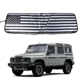 Front Windshield Sunshade for INEOS Grenadiers 2020-2025 Windshield Sun Shade Sun Visor UV Blocker Privacy Protector Custom Sunscreen Heatshield Keep Your Car Cooler Resilient & Expeditious1 (Grey)