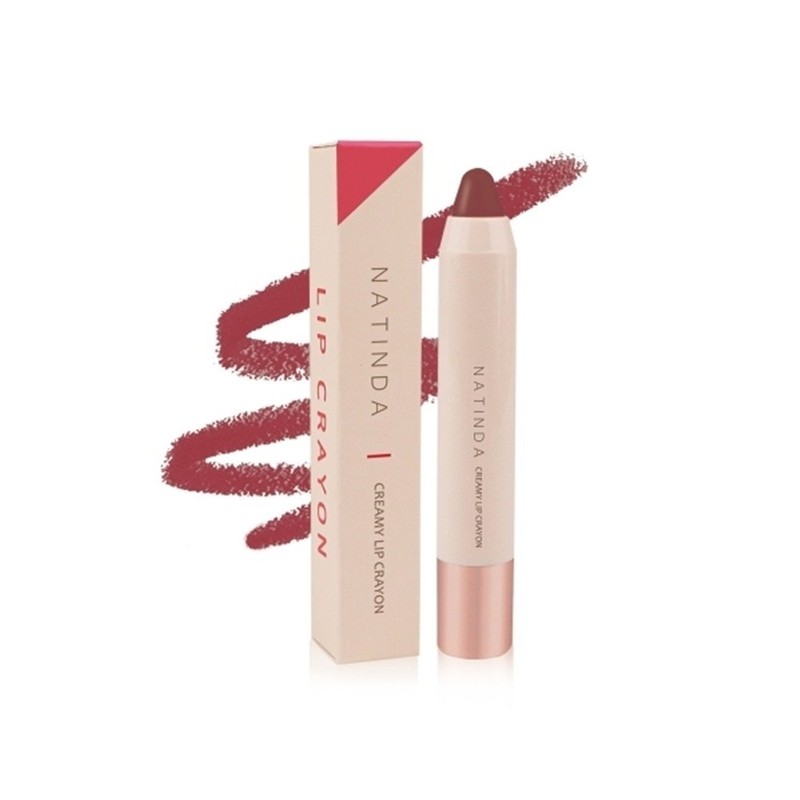Natinda Creamy Lip Crayon Lipstick (3g)_No.01 Lovely Girl/Highly pigmented, long
