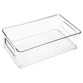 MarsHopper Desktop Organizer, Combination of Large Capacity Storage Baskets, Cosmetics, Craft Peripherals, Stationery and Digital Accessories, etc. Desktop Organizer for Office School Home (Clear)