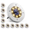GIGALUMI Solar Ground Lights - No-Drill Fence Lighting Solution, Waterproof