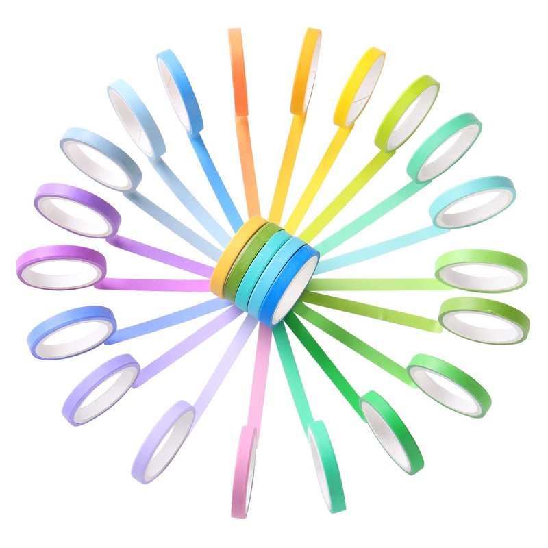 WAPETASHI Washi Masking Tape Set 60 Rolls 5mm (0.2 inch)