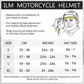 ILM Motorcycle Dual Visor Flip up Modular Full Face Helmet DOT 6 Colors Model...