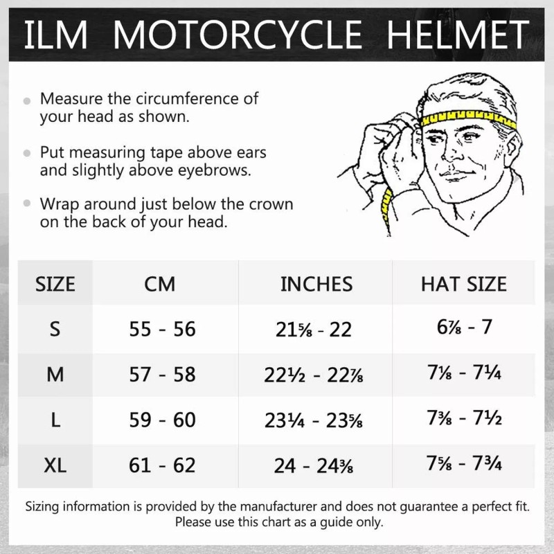 ILM Motorcycle Dual Visor Flip up Modular Full Face Helmet