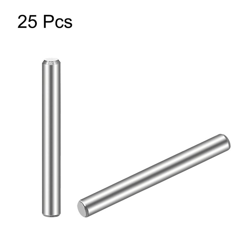 sourcing map Pack of 25 Cylinder Pins 3 x 30