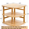 Goaste 3-Tier Bamboo Corner Shelf, Kitchen Countertop Storage Organizer, Cabinet