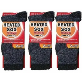 Thermal Socks 3 Pairs Thermal Socks Womens Mens Insulated Heated Winter Warm New #Gray