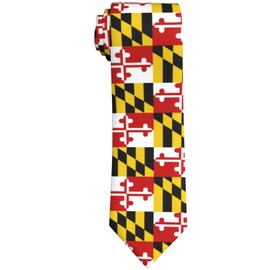 DORKEIXIA Maryland Flag Men'S Novelty Tie Necktie Neckties For Mens Wedding Party Work Casual Holiday Party Gifts