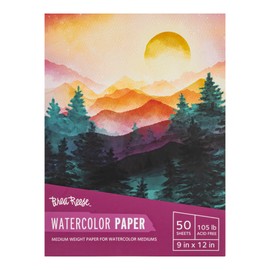 Momenta Brea Reese Watercolor Paper Pad 9"X12"-50 Sheets, White