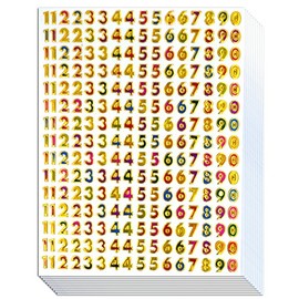 Number 0-9 Stickers, 10 Sheets Colorful Number letters Decorative Sticker, Scrapbook Stickers, Reflective Stickers - Stickers for Kids - Size 4 X 5.25 Inch./sheet